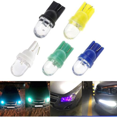 10X White Red Blue Green Yellow RGB T10 W5W 168 194 501 1smd Car Auto Wedge Light Side Dashboard Number Plate Lamp Bulb DC 12V