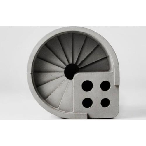 3D Round stairs steps ladder Concrete cement silica gel molds toothbrush holder moulds penholder mould clay silicone mold