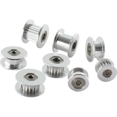 5pcs GT2 Type Passive Synchronous Wheel 16/20 Tooth Teeth Aluminum Timing Drive Pulley for 3D Printer Idler Pulley Wide 6mm/10mm