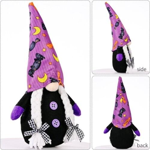 69HF Halloween Gnome Handmade Pumpkin Tomte Nisse Swedish Elf Dwarf Farmhouse Decor