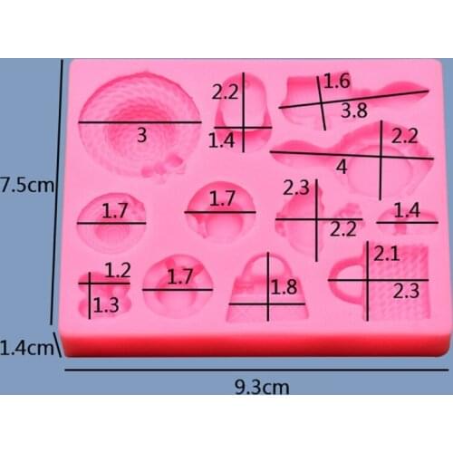 94PF Silicone Fondant Molds Exquisite Bear Bunny Hat DIY Candle Resin Crafts Cake Decorating Tools for Kitchen Durable Gift