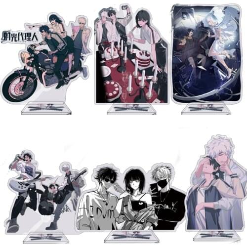 Anime Shiguang Daili Ren Cheng Xiaoshi Lu Guang Cake Stand Figure Model Plate Acrylic Cartoon Desk Decor Cartoon Toys Gifts