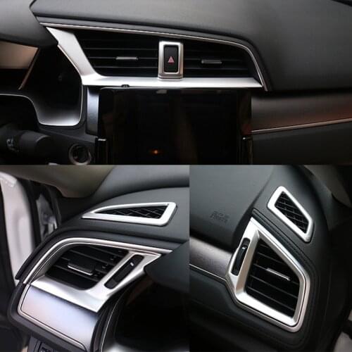Car Air Condition Sequins Panel Trim Cover Stickers Air Vent Outlet Frame Cover Sticker 3pcs For Honda CIVIC 2016 2017