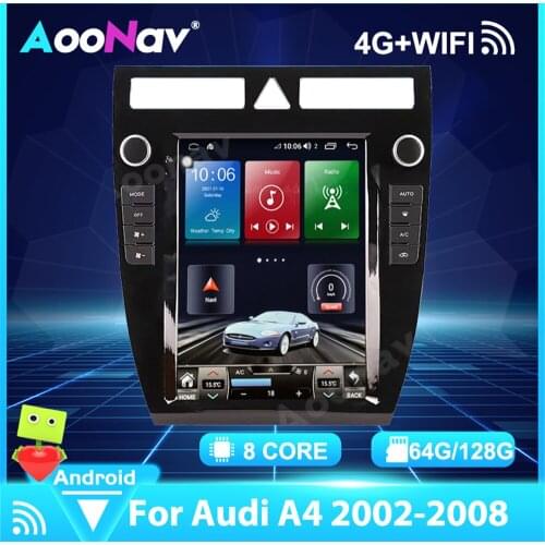 Android 10.0 64G 128G Car Multimedia GPS Navigation Radio For Audi A4 2002-2008 Player Wireless Carplay Stereo Receiver