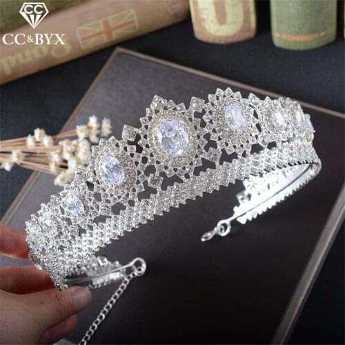 CC Jewelry crown and tiara queen luxury wedding hair accessories for women crowns for beauty hair brides jewellery gift HG771