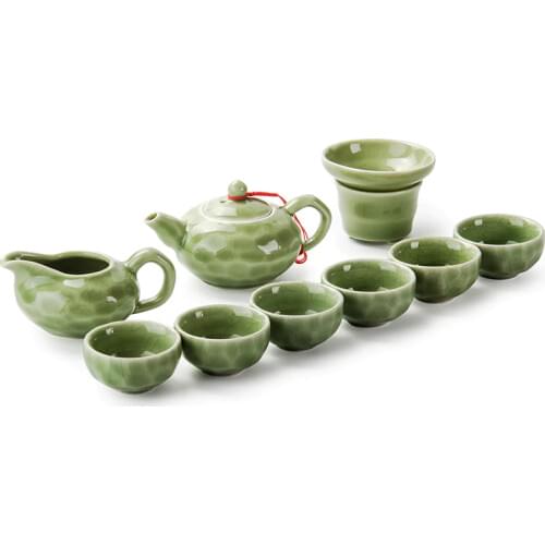 Tea Service Chinese Style Porcelain Tea Pot Teacup Saucer Portable Ceramic Celadon Tea Sets Teaware Support Wholesale B015