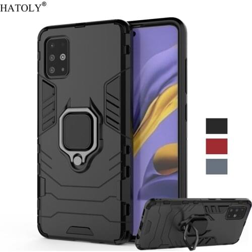 For Samsung Galaxy A51 Case Cover TPU Magnetic Ring Holder Hard Armor Back Cover A515F Phone Bumper Case For Samsung Galaxy A51