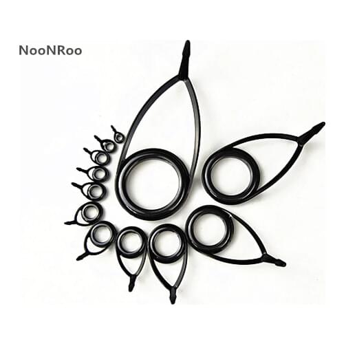 Black color KL G #16/20/25/30 ---Black color frame with Alconite Ring 5PCS Repare guides fishing rod guides