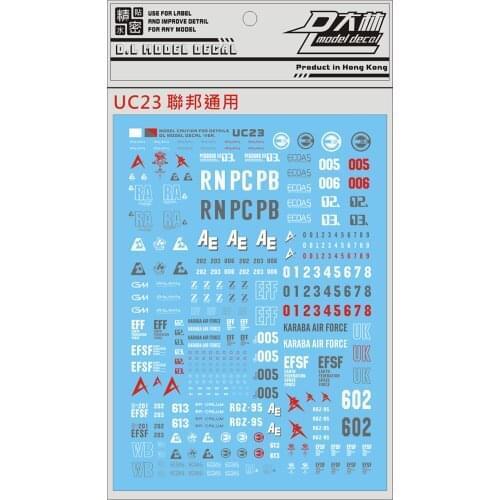 D.L high quality common Caution Details Decal water paste UC23 For Bandai RG 1/144 MG 1/100 PG 1/60 E.F.S.F Gundam DL092