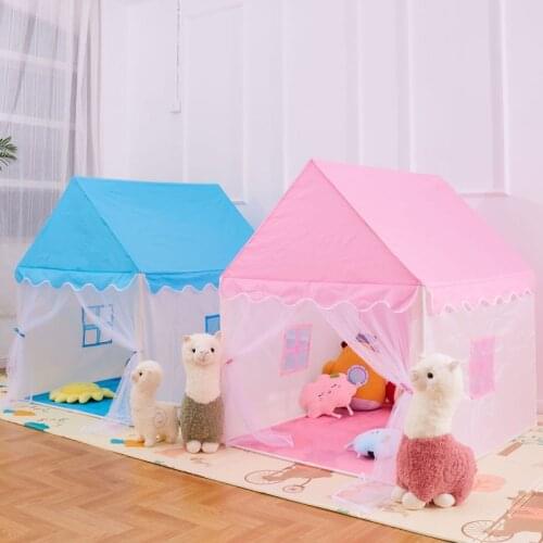 Childrens Play Tent Princess House Big House Portable Childrens Teepee Tents Anti-mosquito Tassel Screen Window Play Castle