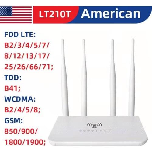 DONG ZHEN HUA LT210T LTE CPE Modem 4G Wifi Router USA Broadband Unlock 3G Mobile Hotspot WAN/LAN RJ45 Port With Sim Card Slot