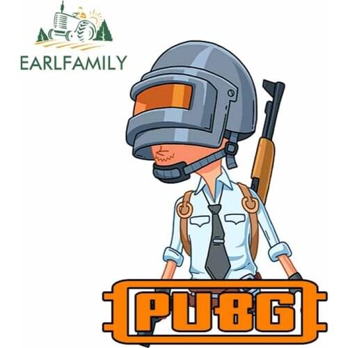 EARLFAMILY 13cm x 9.7cm for PUBG Character Sign Car Stickers and Decals Vinyl Material Anime Waterproof DIY Occlusion Scratch