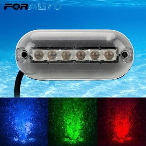 FORAUTO 6 LED Universal Waterproof Car Atmosphere Light White/Red/Blue/Green Car-styling Car Accessories Auto Decorations
