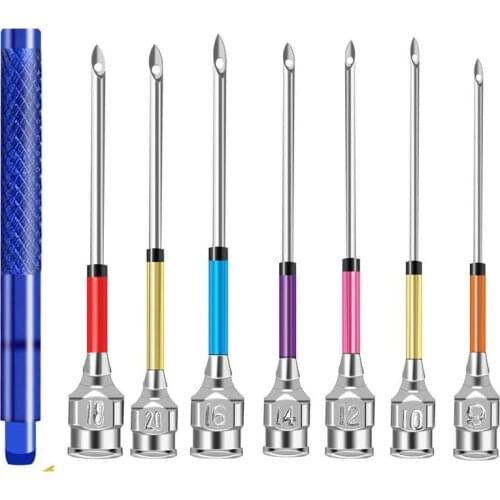 8pcs/box Embroidery Stitching Punch Needles Cross Stitch Crochet Poking Needles Knitting Art Handmade Sewing Tool