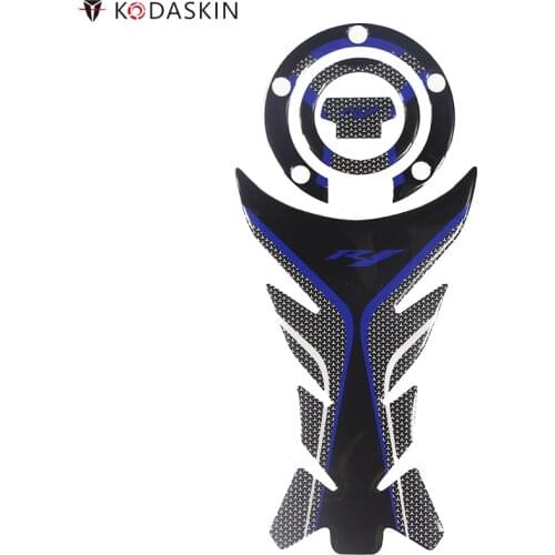 KODASKIN 3D Gas Fuel Filler Cap Tank Pad Stickers Protectors Covers fit for Yamaha YZF R1 R1M