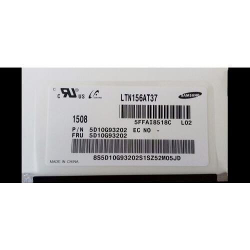 LTN156AT37-L02 FRU 5D10G93202 LTN156AT37 L02 LED Screen LCD Display Matrix for Laptop 15.6" 1366X768 HD Replacement