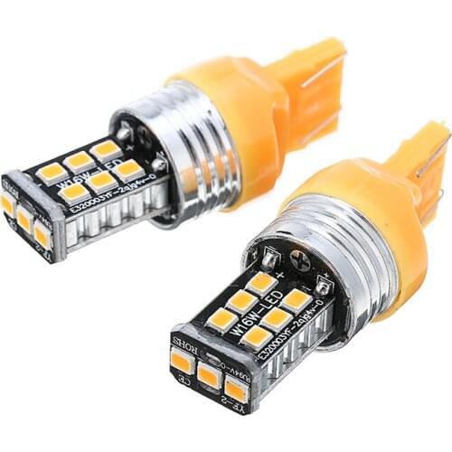 Mayitr 2pcs 600Lm 50W 7443 7440 LED Yellow Turn Signal Light Day-time Running Parking High Power Lamp Bulbs