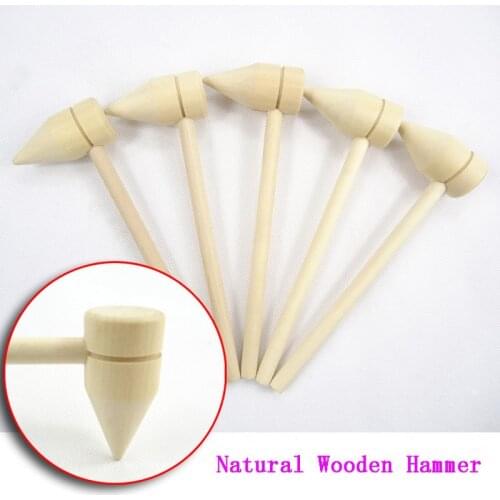 185mm MINI Natural Wooden Hammer Balls Wood Mallet Bady Woodwork Carpentry Toy Pounder Replacement Bamboo Wine Bottle Opener