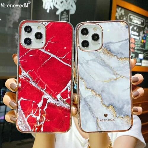 MrenewedM 12 Pro Max Luxury Colorful Marble Texture Phone Case For iPhone 12mini 11 Pro XR Xs Max 7 8 Plus Slim Shockproof Cover