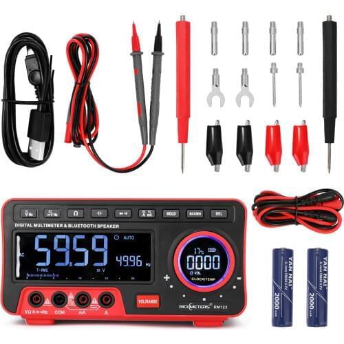 Multimeter 19999 High Accuracy Counts Automatic Range BT Audio Voltage Current Resistance Capacitance Meter True RMS Value