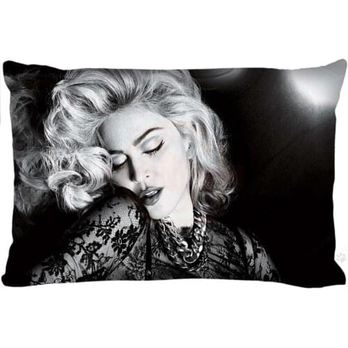 New Custom Madonna Pillowcase Zippered Rectangle Pillow Cover Cases Size 45X35cm,40x60cm,45X75cm,50X75cm(Two sides)