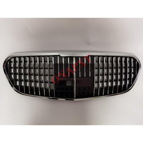 Plastic Front Bumper Grill Mesh Racing Middle Grill Center To Maybach S450 S400 Style Vertical Bar 2021 For Benz S-Class W223