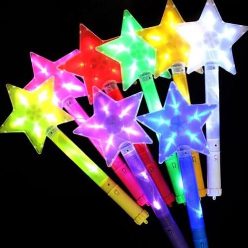 Led toys Glow Sticks luminouscartoon Magic Star Wand Flashing Star glow stick happy birthday rave wedding decoration
