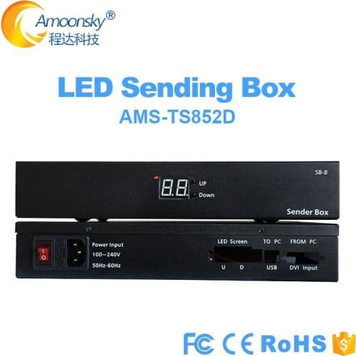 TS852 external sender box for installing support ts802d sending card for indoor led module video wall high quality P2.5 P3 P4