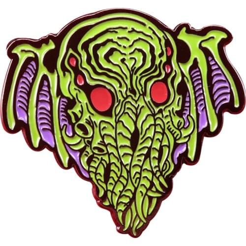 Green Cthulhu Enamel Pin Badge