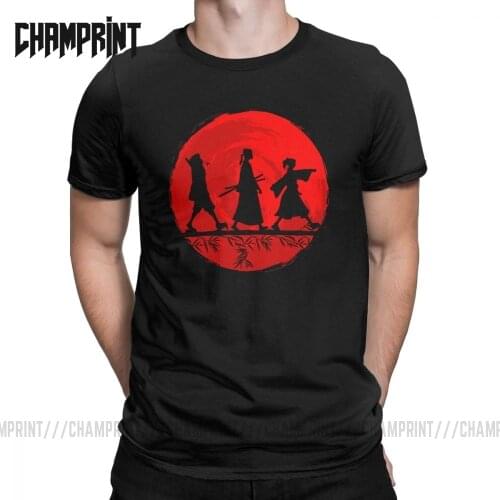 Creative Samurai Champloo Manga Anime T-Shirts for Men Round Collar 100% Cotton T Shirts Short Sleeve Tee Shirt Plus Size Tops
