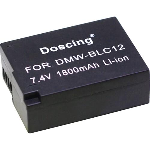 1Pcs 7.4V 1800mAh DMW-BLC12 DMW BLC12 blc12e Battery for Panasonic Digital Lumix Camera FZ1000 FZ200 FZ300 G5 G6 G7 GH2 DMC-GX8