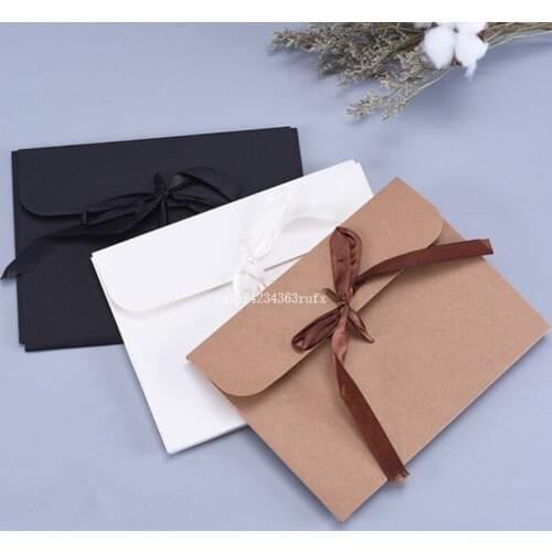 100pcs Photo CD DVD Packaging Bags Postcard Packing Bags Silk Scarf Gift Paper Kraft Paper Envelope Bag 24*18*0.7cm