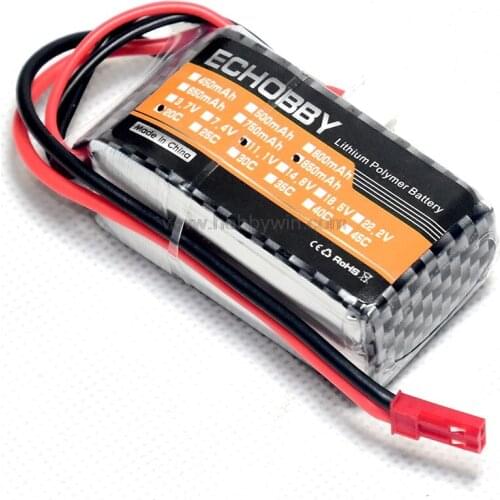 11.1V 3S 850mAh 20C LiPO Battery JST plug for RC aircraft model plane helicopter FPV drone Lipolymer power