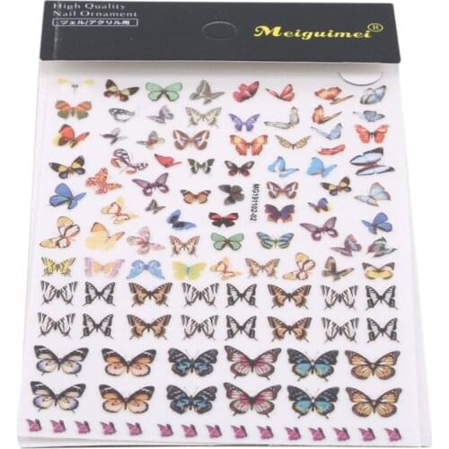 Nail Art 3D Butterfly Sticker High Quality Cute All-match Laser Nail Stickers Colorful Kawaii Nail Stickers Easy To Decorate