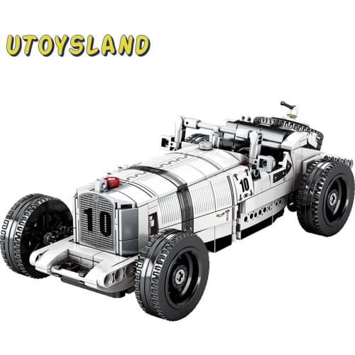 492Pcs MOC high-tech Car Bricks Retro Classic Vehicle Building Blocks Model Pull-Back Racing Car Bricks Toy For Children Toys