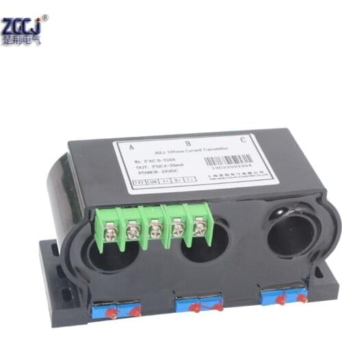 AC1-400A perforation 3 phase Current Transmitter 4-20mA,0-20mA ,0-5V ,0-10V out Perforated 3 phase ampere signal transducer