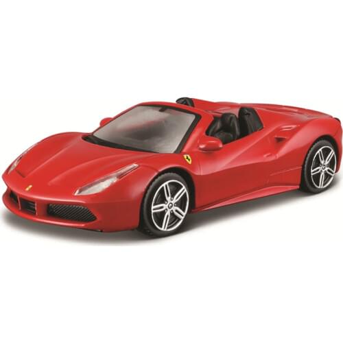 Bburago 1:43 Scale Ferrari 488 SPIDER Alloy Luxury Vehicle Diecast Pull Back Cars Model Toy Collection Gift