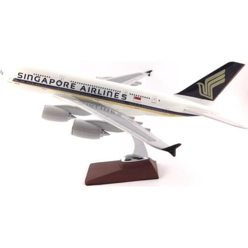 FREE SHIPPING 45-47CM A380 SINGAPORE AIRLINES METAL BASE AND RESIN MODEL PLANE AIRCRAFT MODEL TOY AIRPLANE BIRTHDAY GIFT