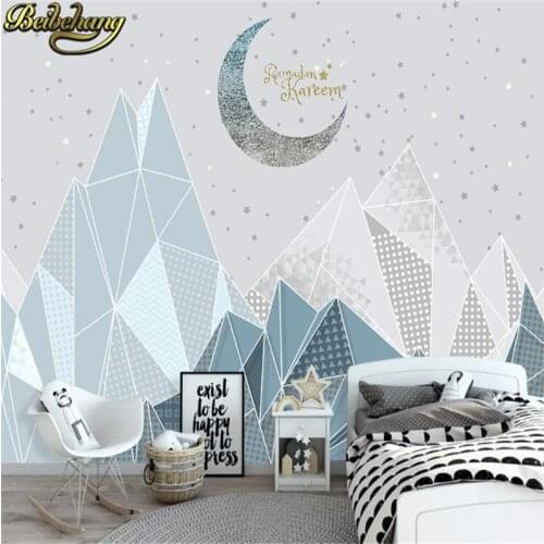 Beibehang Custom Photo Wallpaper Mural Wall Sticker Nordic modern minimalist personality geometric childrens room home decor