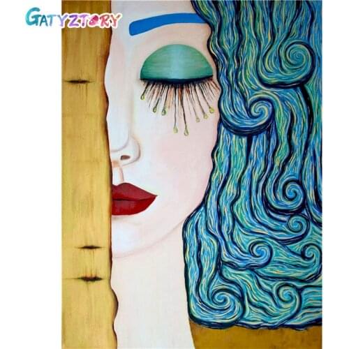 GATYZTORY Paint By Numbers Set Abstract Figure Oil Painting For Adults DIY Kits Canvas Frame Picture Drawing Coloring By Numbers