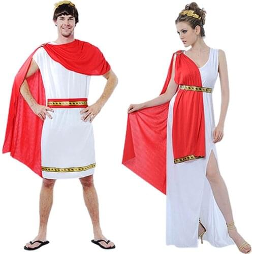 Greek Goddess Costumes Halloween Women Birthday Party Couple Dress Ancient Egypt Prince Costumes for Women