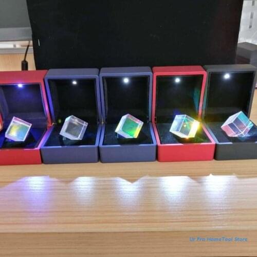 Color Prism Crystal Glass Cube Color-collecting Prism 6-sided Light Cube Decor