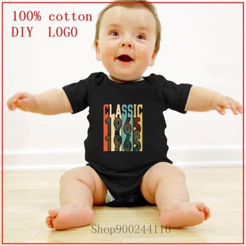 Classic Born in 1965 T-Shirt-vectorized Best Daddy Mommy Newborn Infant Summer Romper Bodysuit Baby Jumpsuit Clothes Outfits