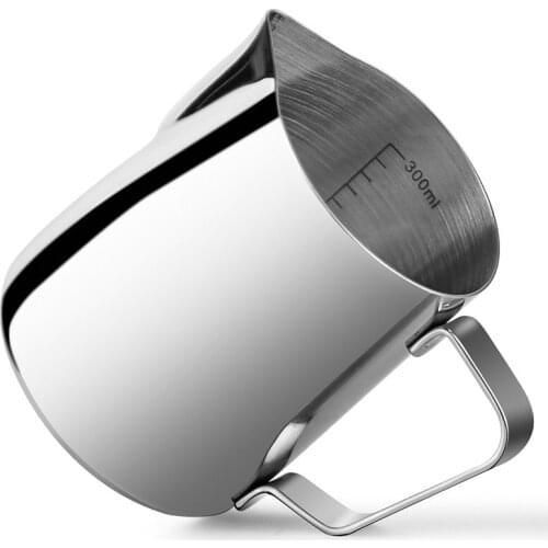 Milk Frother Pitcher Cappuccino Latte Art Cup Porcelain Milk Jug 350/600/900ML Melkopschuimer Stainless Steel Milk Foam Maker