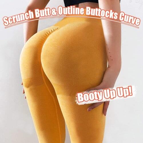 KIWI RATA Butt Lifting Leggings for Woman High Waisted Seamless Yoga Compression Pants Tummy Control Gym Workout Tights