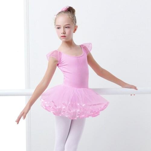 Sweet Pink Ballet Leotard For Kids Ballet Tutu Dance Dress Fairy Leotard For Girls Yoga Artistic Gymnastics Use For Bailarina