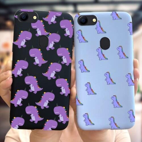 Cute Dinosaur Case For OPPO F1s Case Slim Matte Silicone Soft TPU Fundas For OPPO F3 F5 F7 F9 Pro OPPOF1s A1601 Shockproof Cover