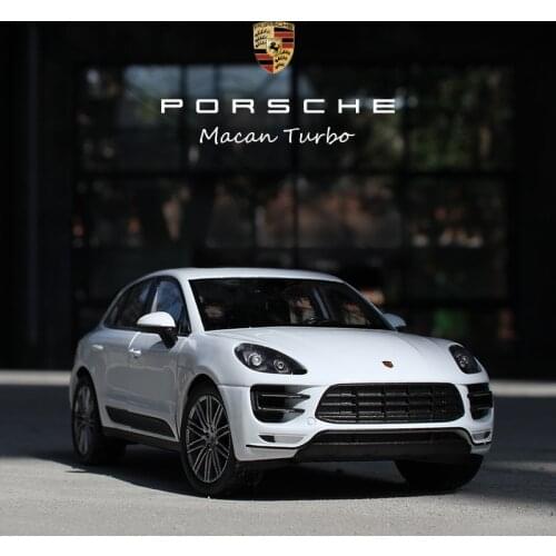 WELLY 1:24 white Porsche Macan Turbo alloy car model crafts decoration collection toy tools gift