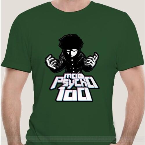 Fashion t-shirt men cotton brand teeshirt Mob Psycho 100 T shirt mob psycho 100 kageyama mobu one man saitama arataka