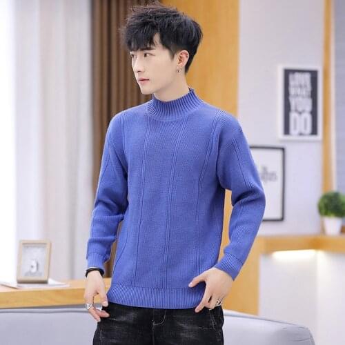 Pink Gray Mens Sweaters New Blue Beige Fashion Round Collar Long Sleeves Winter Leisure.men Sweater Casual Turtleneck Pullovers